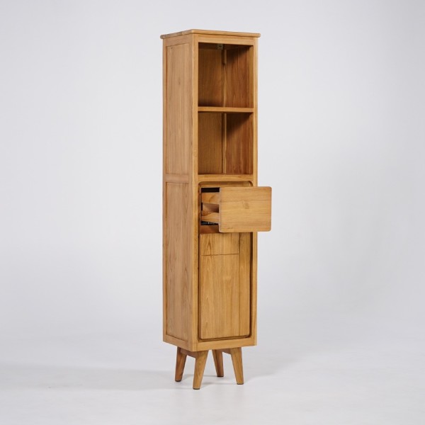 Badkamer kolomkast van natuurlijk hout - Pragati