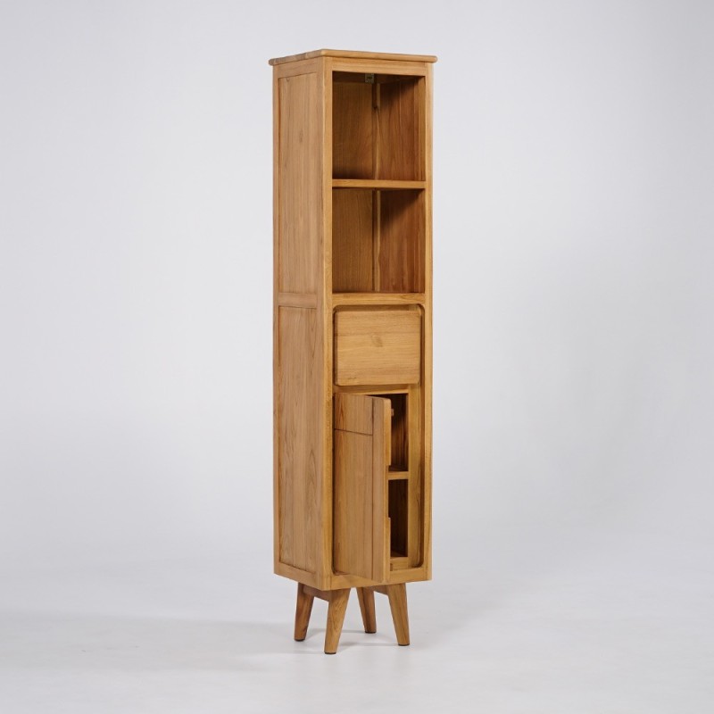 Badkamer kolomkast van natuurlijk hout - Pragati