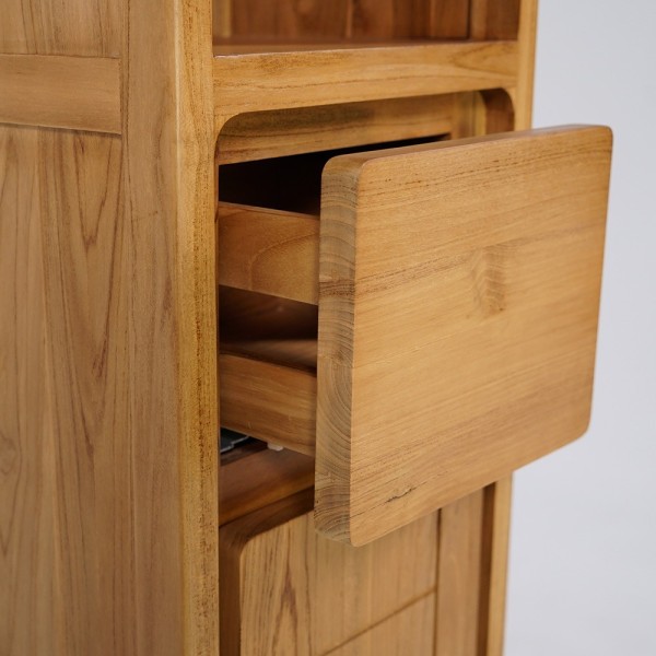 Badkamer kolomkast van natuurlijk hout - Pragati
