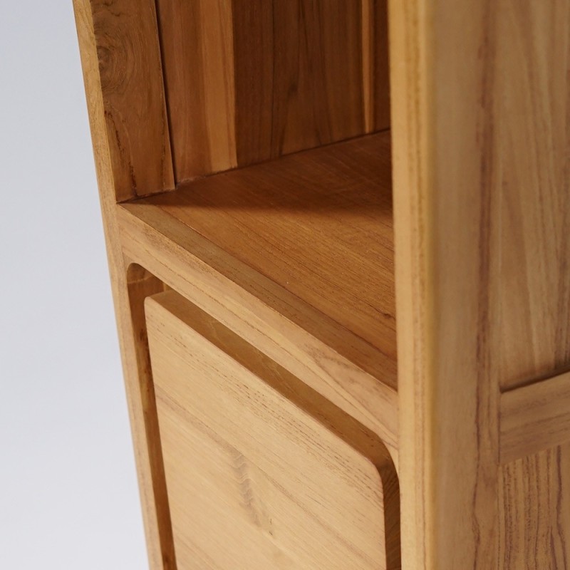 Badkamer kolomkast van natuurlijk hout - Pragati