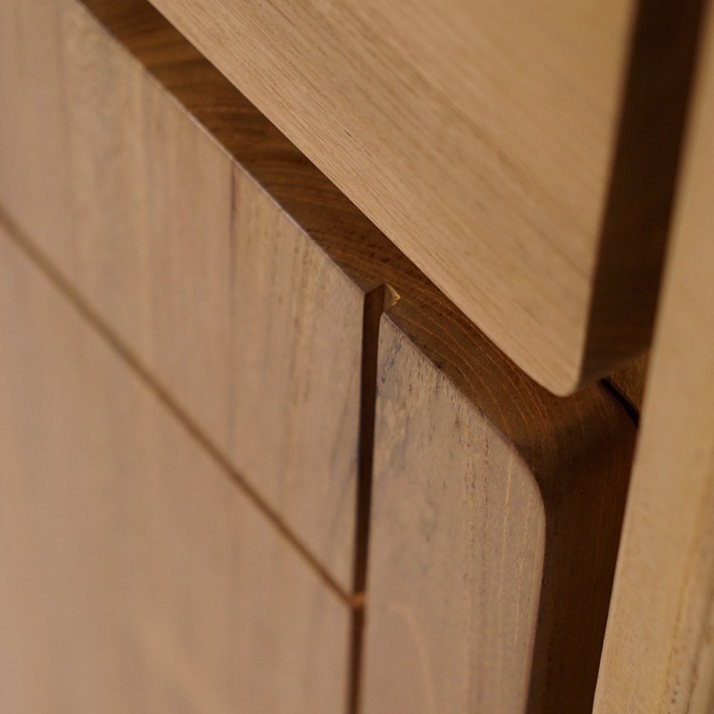 Badkamer kolomkast van natuurlijk hout - Pragati