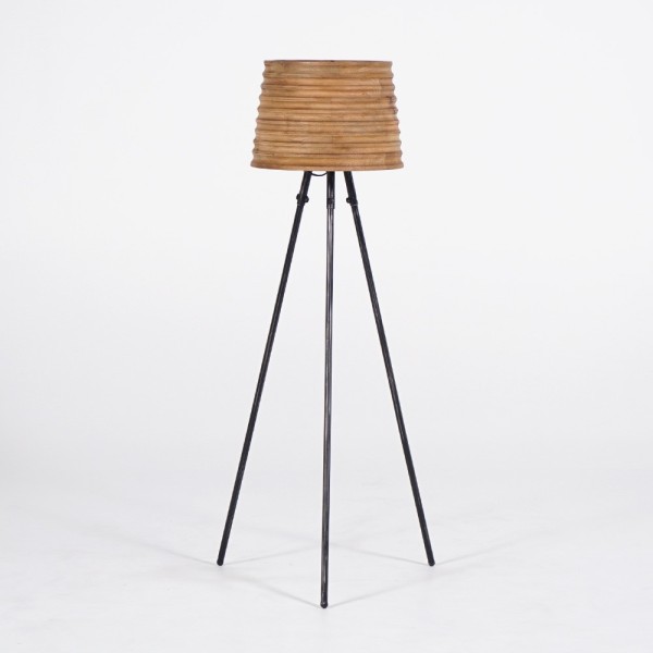 Vloerlamp van natuurlijk hout - Nomade