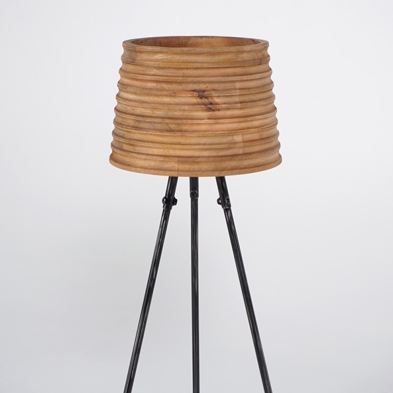 Vloerlamp van natuurlijk hout - Nomade