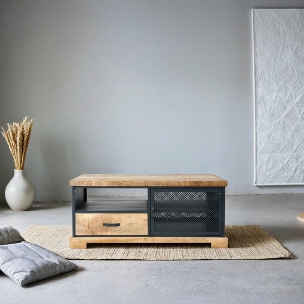 Salontafel van hout en metaal - Cambridge