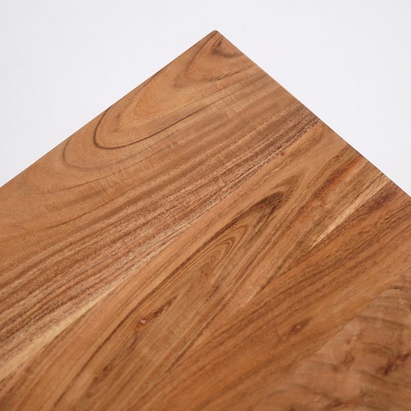 Natuurhouten salontafel met metalen poten - Helix