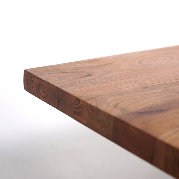 Natuurhouten salontafel met metalen poten - Helix