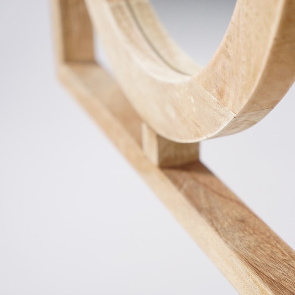 Rechthoekige set ronde spiegels met houten lijst 145 x 50 cm  - Ellipse