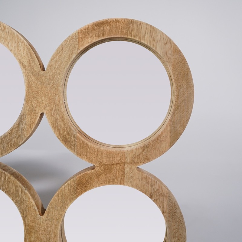 Rechthoekige set van 100 x 85 cm ronde spiegels met houten lijst - Ellipse