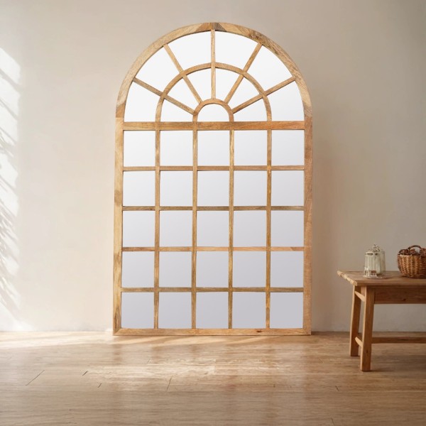 Spiegel 100 x 159 cm met frame van natuurlijk hout