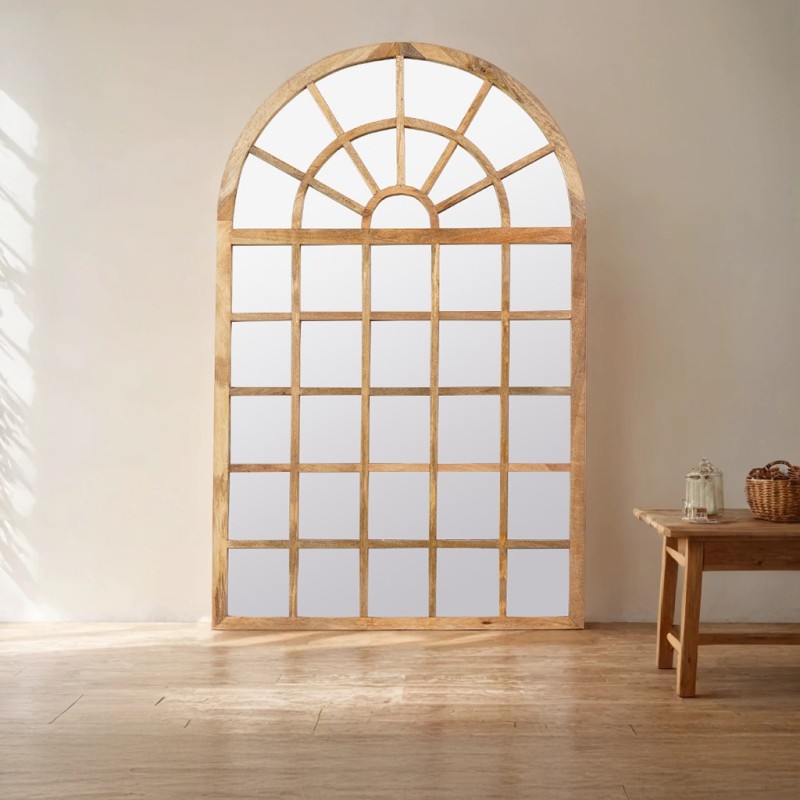 Spiegel 100 x 159 cm met frame van natuurlijk hout