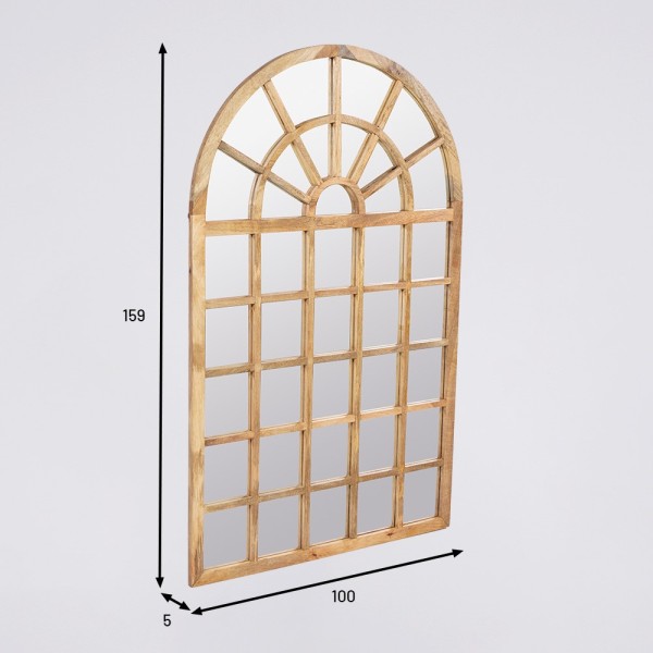 Spiegel 100 x 159 cm met frame van natuurlijk hout
