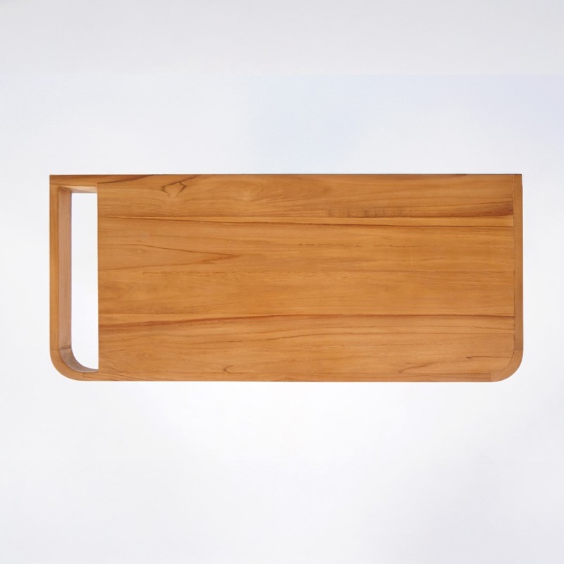 Teakhouten wandplank voor wastafel - Lattis