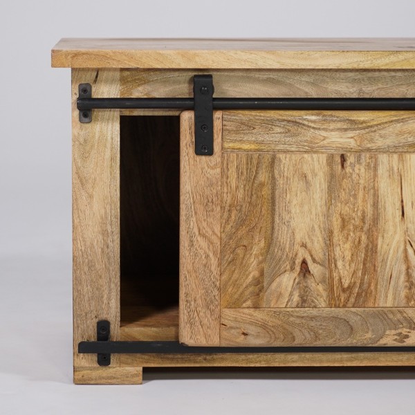 Hout en metaal industriële TV-meubel 160 cm - Paris