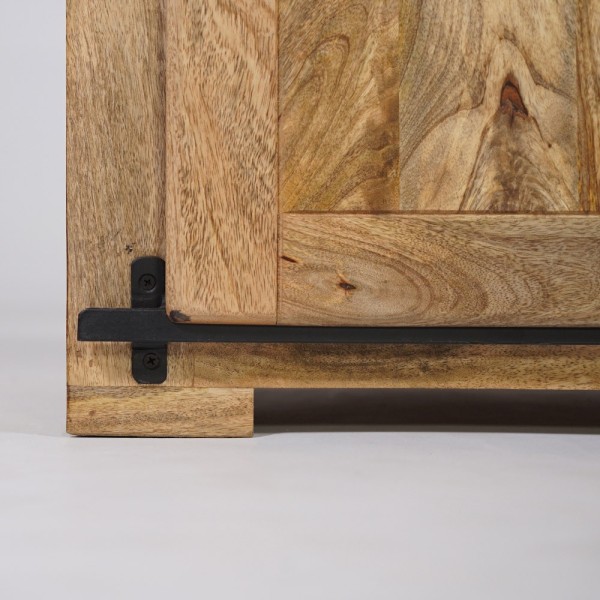 Hout en metaal industriële TV-meubel 160 cm - Paris