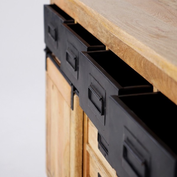 Industrieel houten en metalen dressoir 150cm - Paris