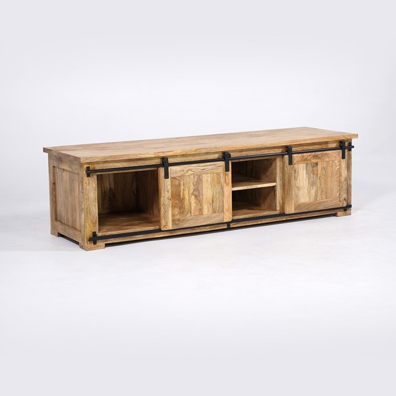 Hout en metaal industriële TV-meubel 180cm - Paris