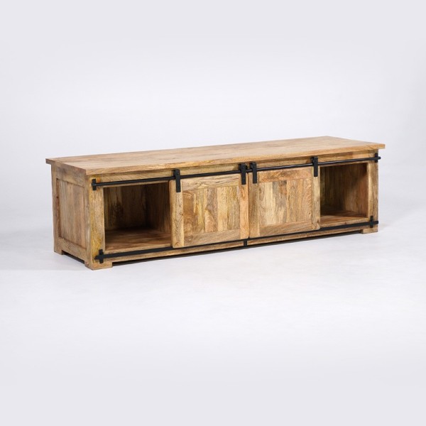 Hout en metaal industriële TV-meubel 180cm - Paris