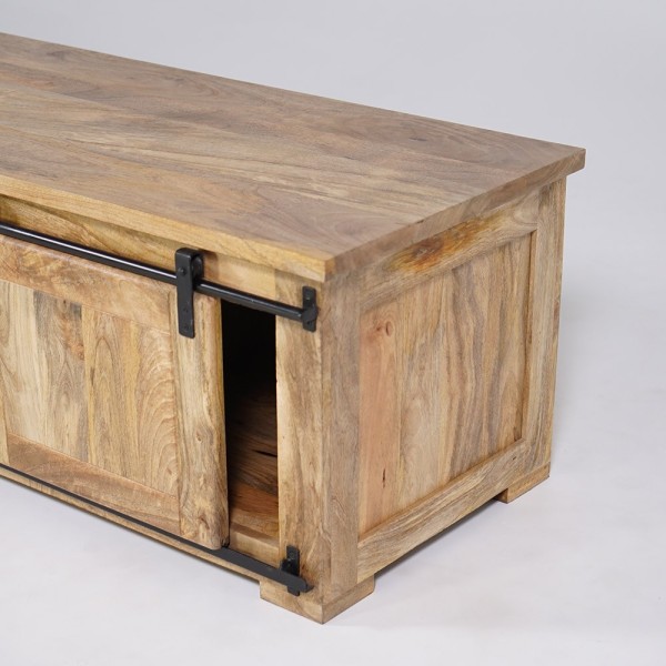 Hout en metaal industriële TV-meubel 180cm - Paris