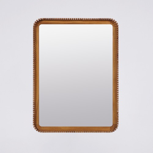 Rechthoekige teak houten spiegel 80 x 60 cm - Beria