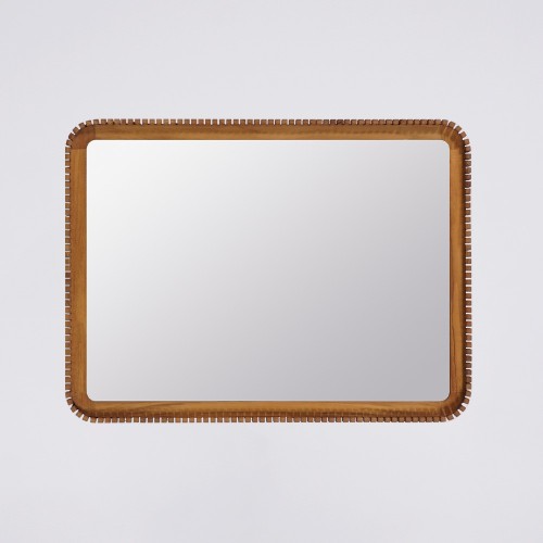 Rechthoekige teak houten spiegel 80 x 60 cm - Beria