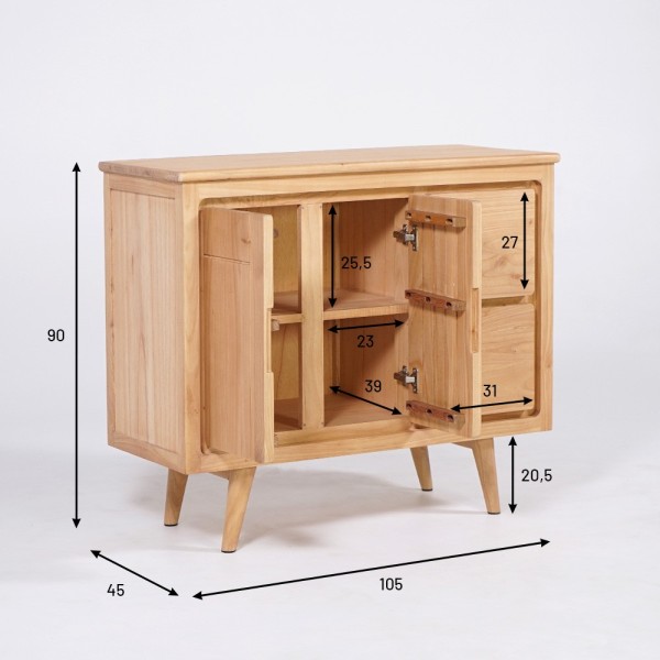 Houten dressoir 105 cm - Pragati