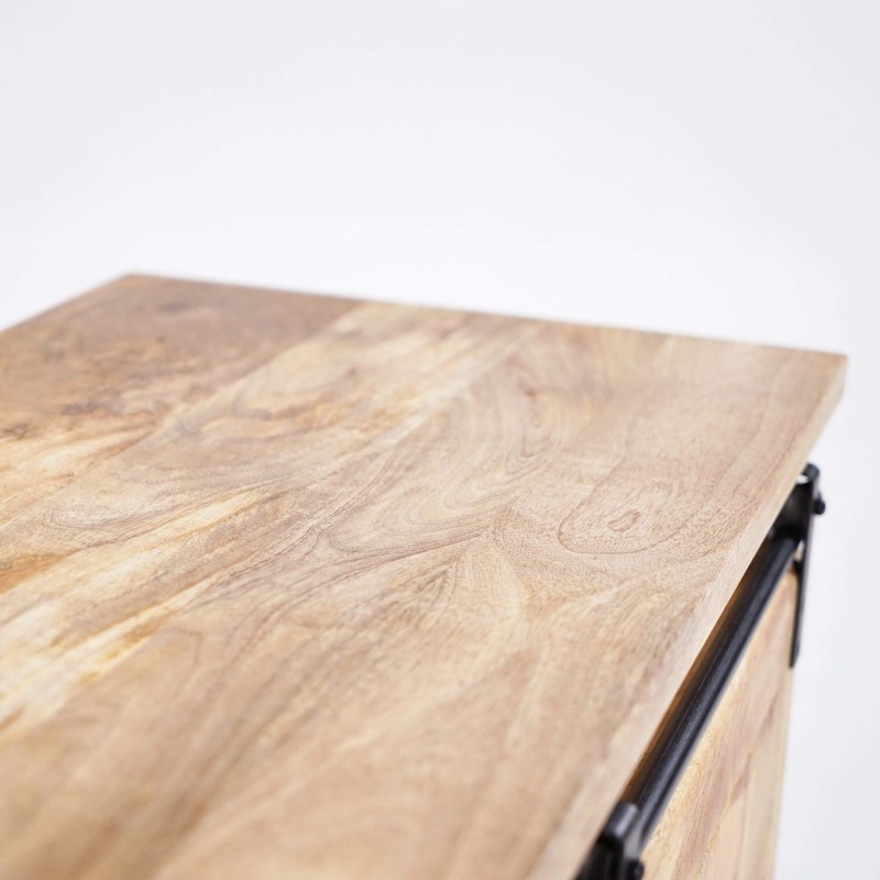 Hout en metaal industriële TV-meubel 120 cm - Paris