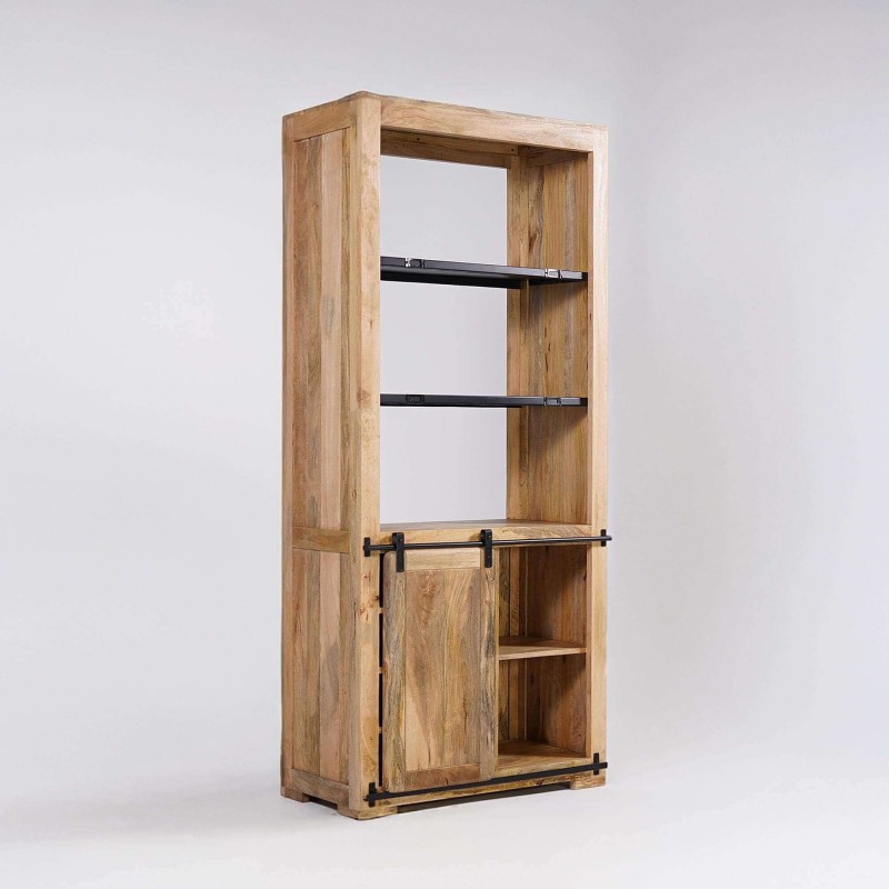 Boekenkast van hout en metaal 90cm - Paris