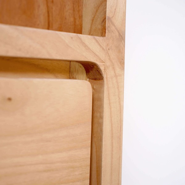 Hoge buffetkast in massief hout met 2 deuren 90cm – Pragati