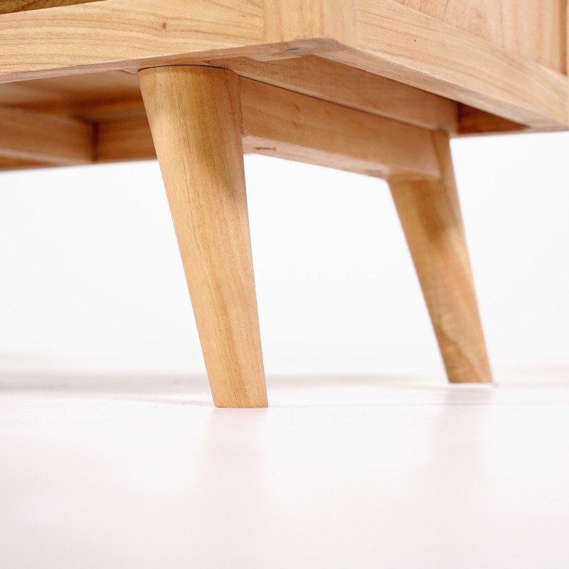 Hoog massief houten dressoir met 4 deuren - Pragati