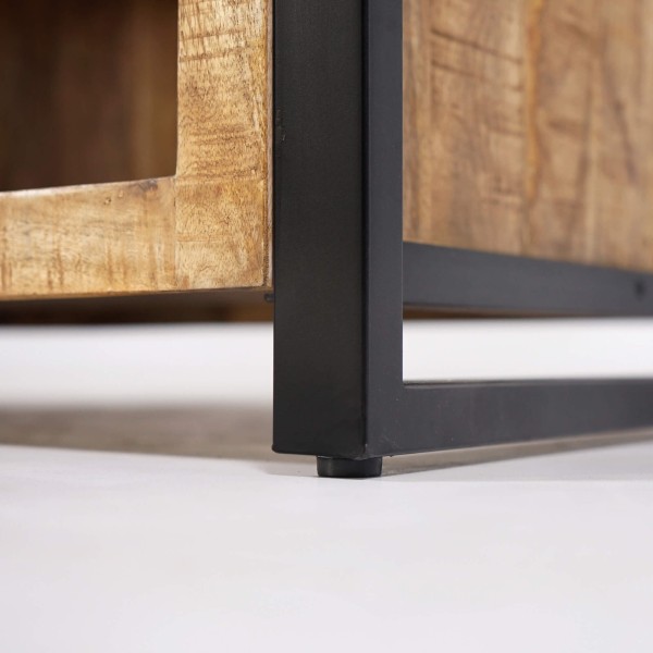 Metalen en mangohouten salontafel - Kansas