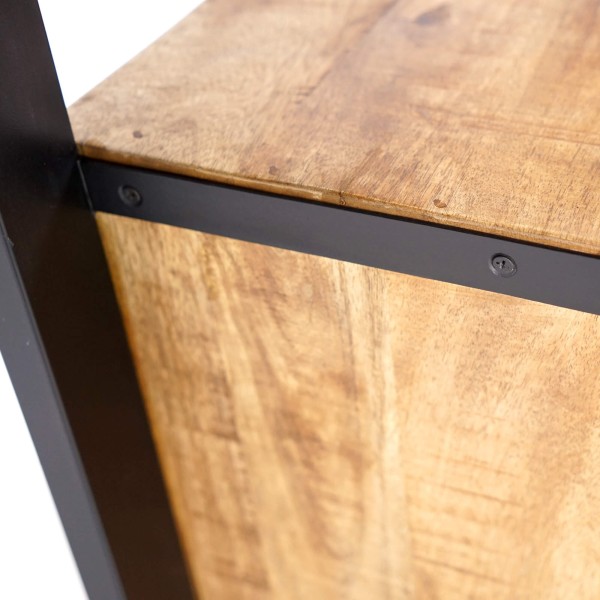 Rek in hout en metaal 90 cm – Kansas