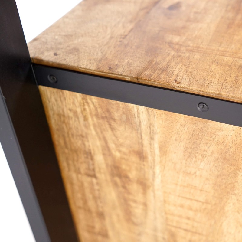 Rek in hout en metaal 90 cm – Kansas
