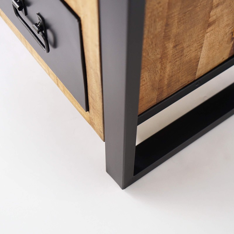Rek in hout en metaal 90 cm – Kansas