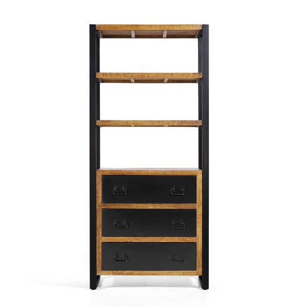 Rek in hout en metaal 90 cm – Kansas