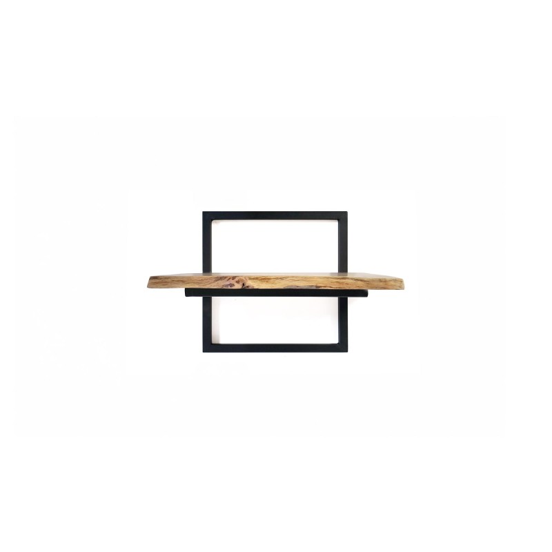 Wandrek 50 cm met massief houten plank en natuurlijke rand