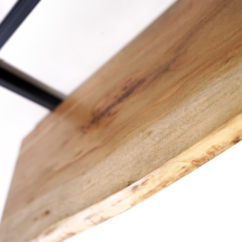 Wandrek 50 cm met massief houten plank en natuurlijke rand