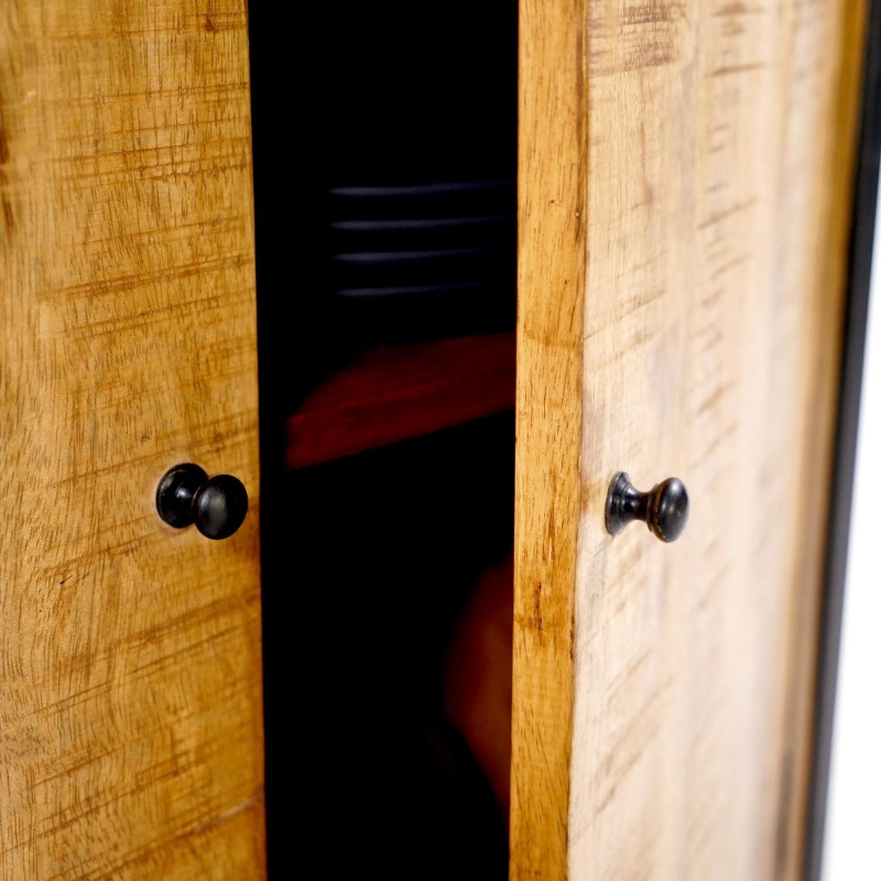Boekenkast in metaal en natuurlijk hout 140 cm – Diane