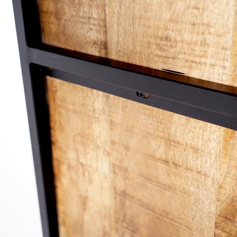 Boekenkast in metaal en natuurlijk hout 140 cm – Diane