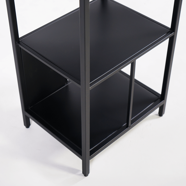 Zwarte metalen wandrek 40 x 180 cm – New York