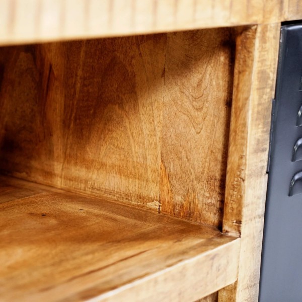 Massief houten en metalen TV-meubel 200 cm - Kansas