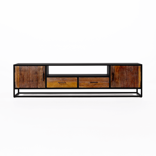 Tv-meubel 200 cm in gerecycleerd hout – Recycled