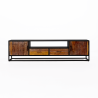 Tv-meubel 200 cm in gerecycleerd hout – Recycled