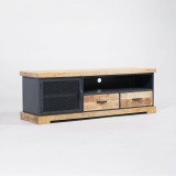 TV-meubel van massief hout en metaal 150 cm - Cambridge