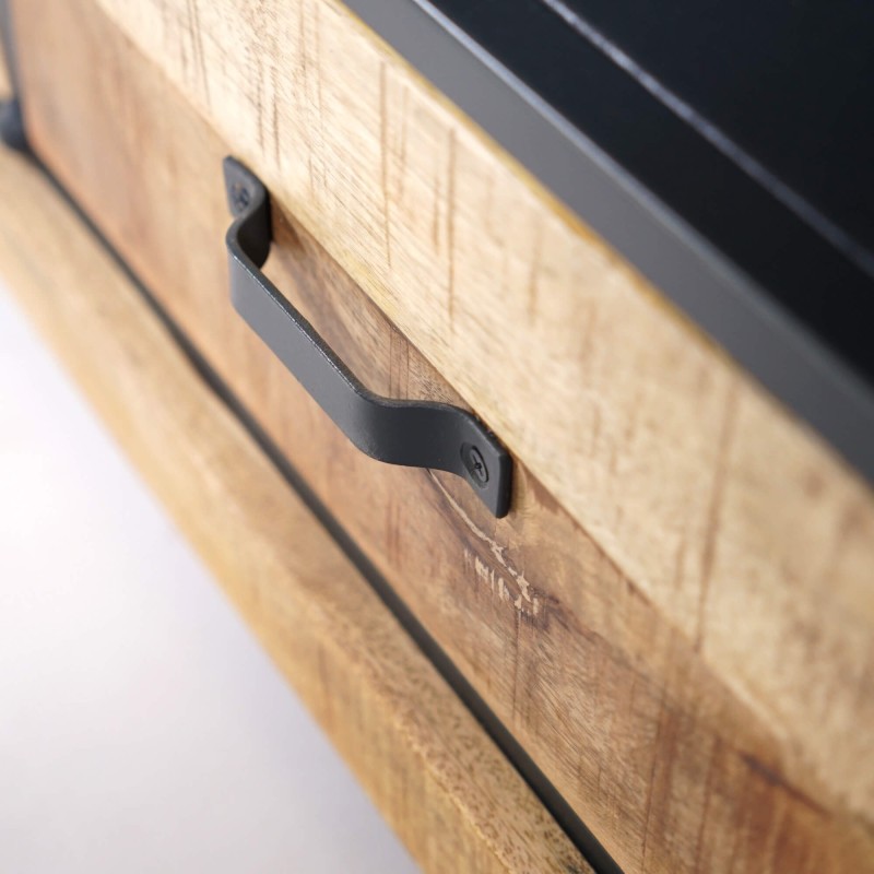 TV-meubel van massief hout en metaal 150 cm - Cambridge