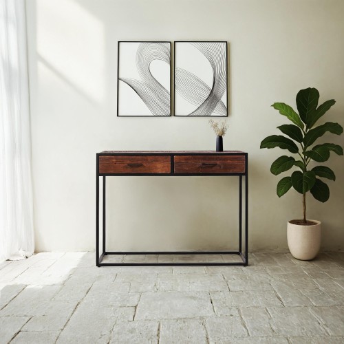 Industriële console van gerecycled hout - Recycled