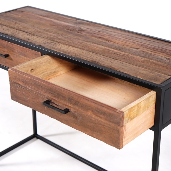 Industriële console van gerecycled hout - Recycled