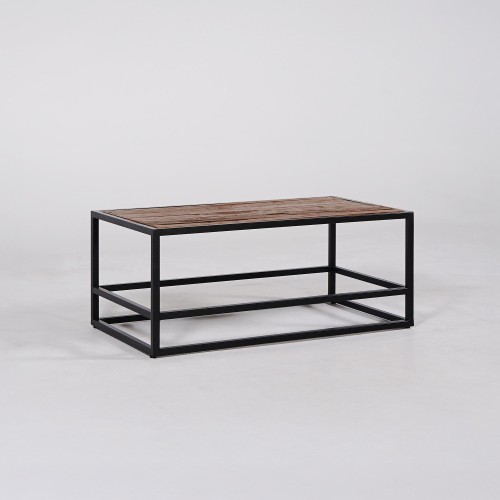 Salontafel van hout en metaal Recycled