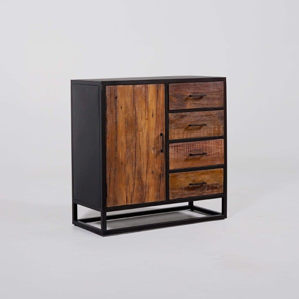Industrieel dressoir van gerecycleerd hout - Recycled