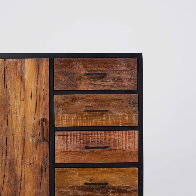 Industrieel dressoir van gerecycleerd hout - Recycled