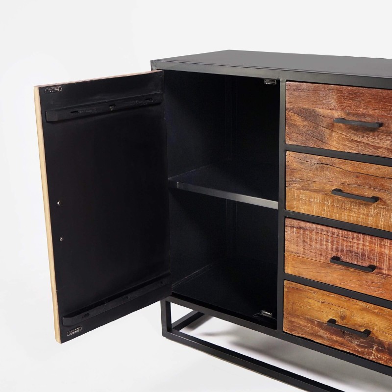 Industrieel dressoir van gerecycleerd hout - Recycled